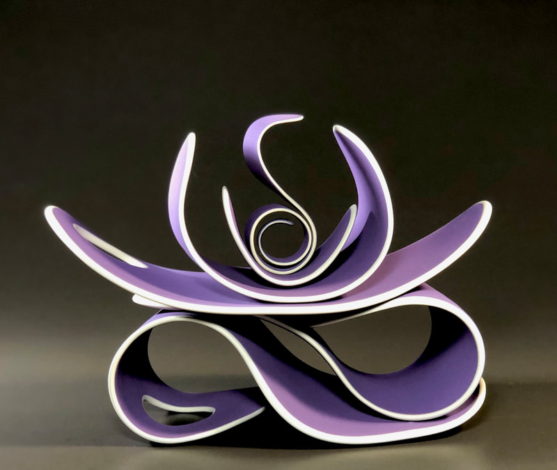 Licia McDonald purple ceramic sculpture kauai